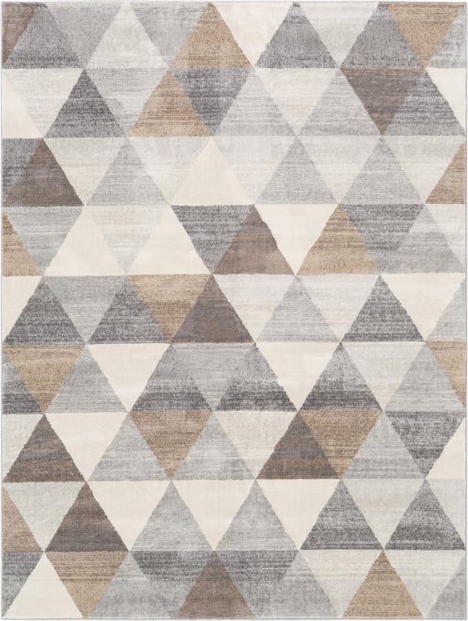 SURYA - KATHERINE Scandi Geometrisch MiddenGrijs Tapijt