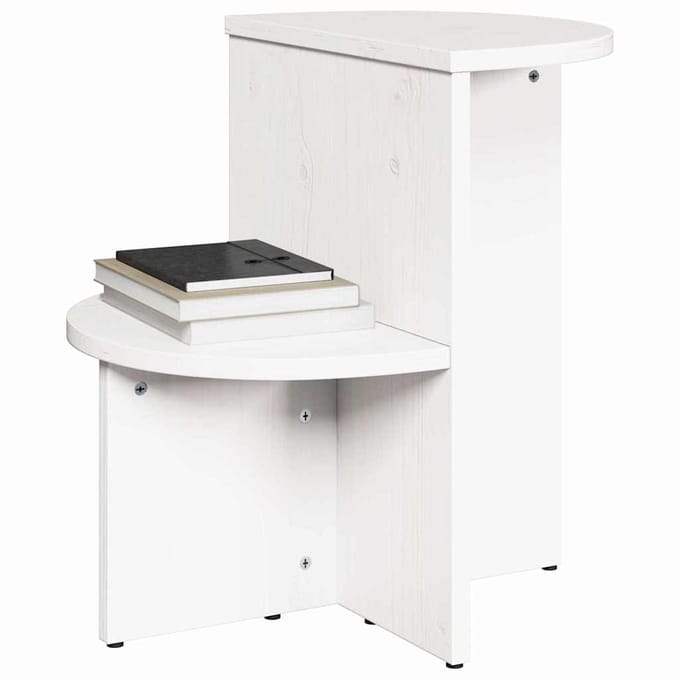 vidaXL - Salontafel - Wit - 50 - x - 40 - x - 50 - cm - Massief - grenenhout
