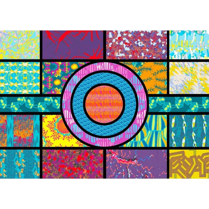 Enjoy Puzzle legpuzzel Designer Patterns 2 - 1000 stukjes multicolor.