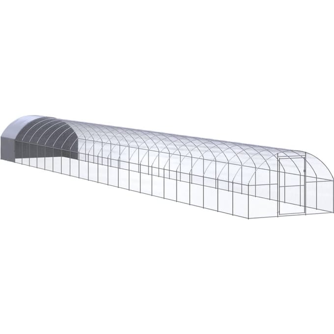 Vidaxl Buitenren Voor Kippen, 3X24X2 M, Gegalvaniseerd Staal