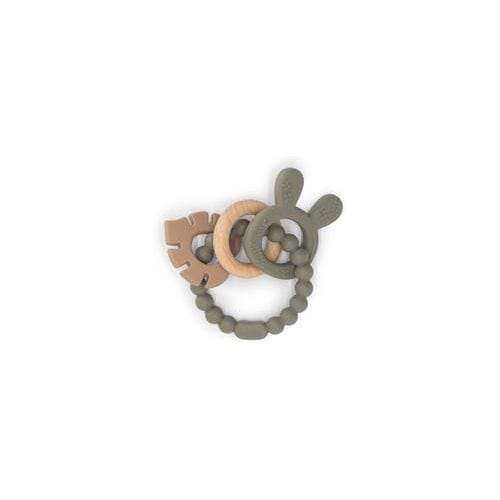 Prénatal siliconen bijtring blad Olivegreen unisex
