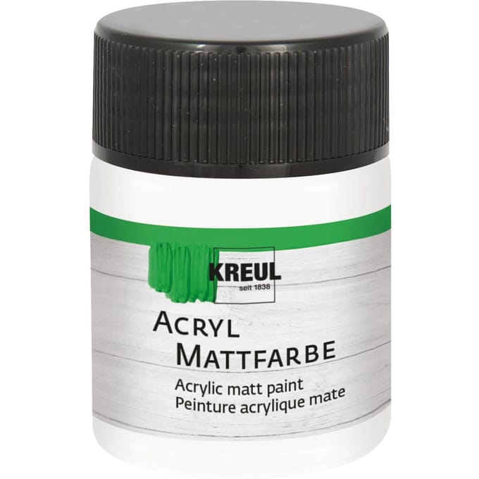 KREUL acryl matte verf, 50 ml - Wit