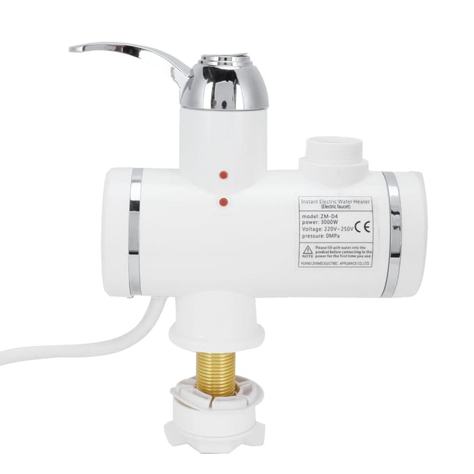 G1/2 3000W Instant Bad Elektrische Waterverwarmer Kraankop Sproeiset white
