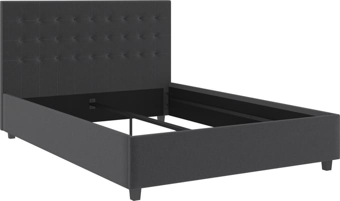 Emily-Bed - 140x200 - Antraciet Stof