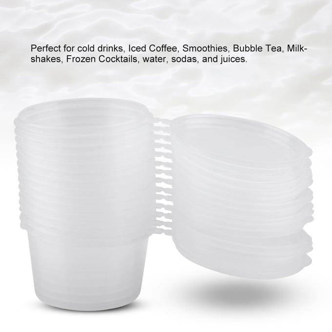 100m l4oz Transparante Plastic Bekers Afhaal Saus Kruiden Doos Sausbeker white