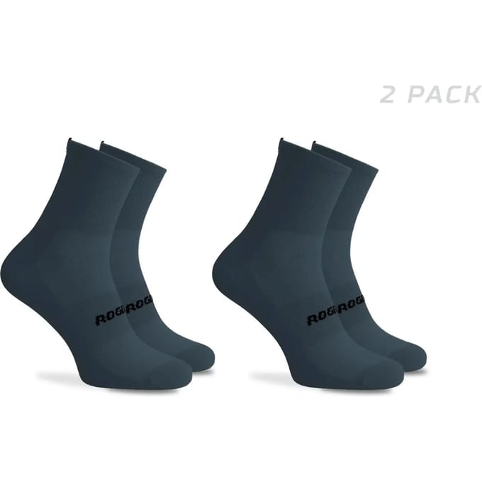 Rogelli Essential Dames en Heren 2 pack Fietssokken - Blauw