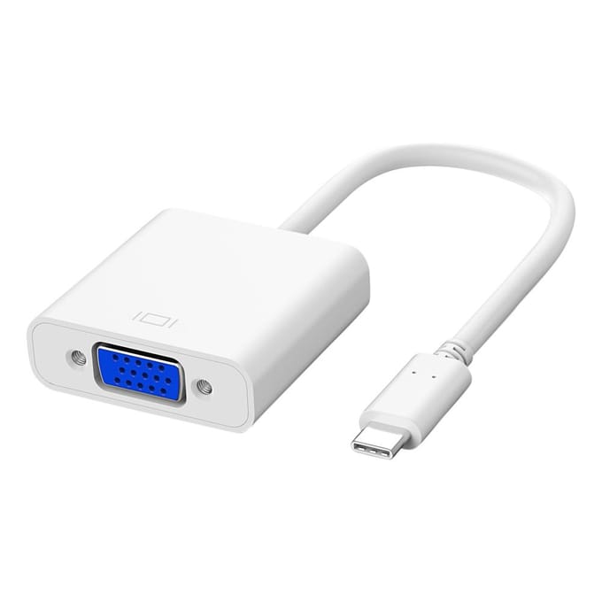 Adaptateur Multifonctionnel USB C vers VGA Type C vers VGA Adaptateur Convertisseur noir