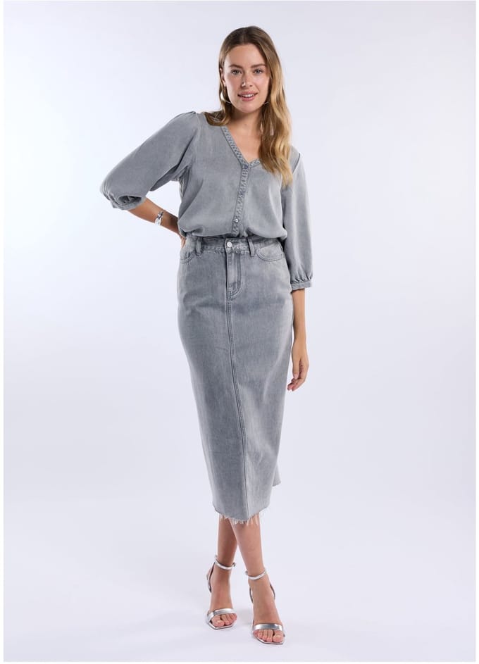 Freebird - Blouse Grijs Freebird Blouse Grijs Basha