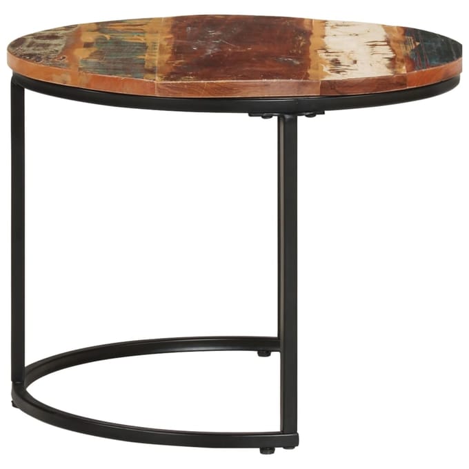 vidaXL - 3-delige - Tafeltjesset - massief - gerecycled - hout