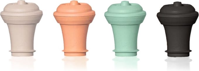 Vacu Vin Vacuum Wine Stoppers Loop – Set van 4 – Wijnstoppers voor Wine Saver – Assorti Kleuren – Herbruikbaar