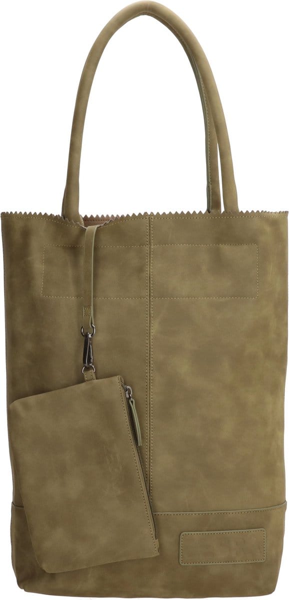 Zebra Kartel Shopper - Olijfgroen