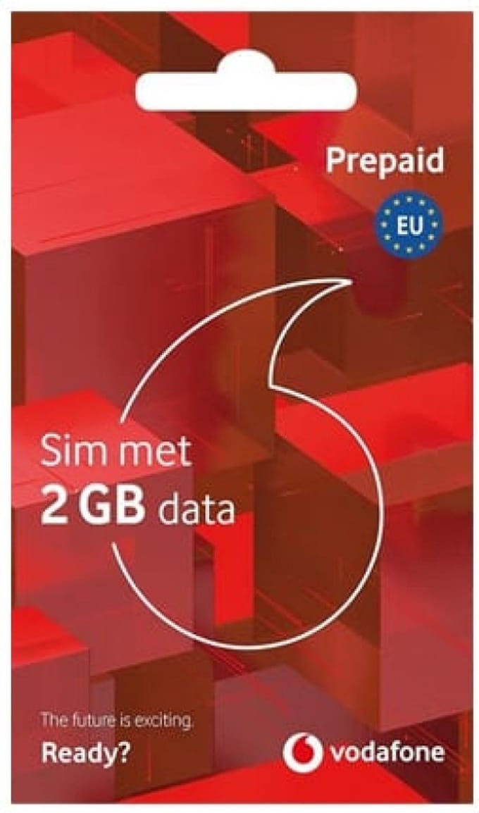 Vodafone Simkaart Vodafone Prepaid incl. 2GB data EU