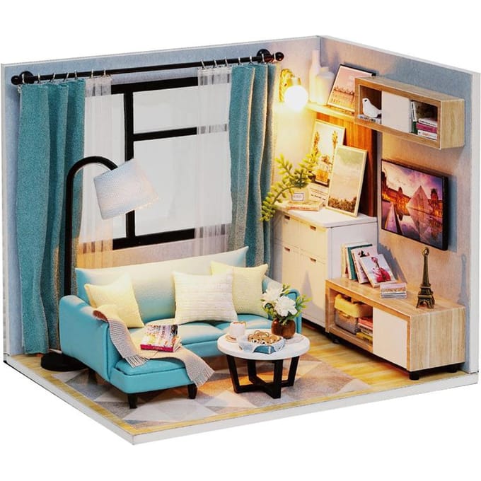 Doe-het-zelf Poppenhuis Hut Handgemaakte Modelbouwset Creatief Cadeau voor Kinderen Verjaardagsfeest