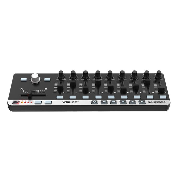 Worlde EasyControl.9 draagbare mini USB 9 Slim-Line Control MIDI-controller