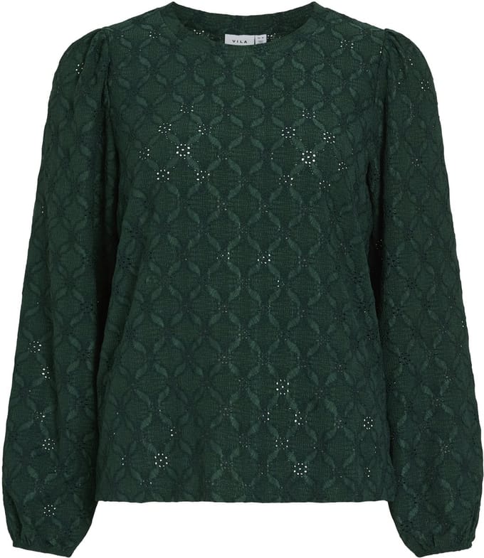 VILA - VIASTA O-NECK L/S TOP - NOOS - Dames - Blouses