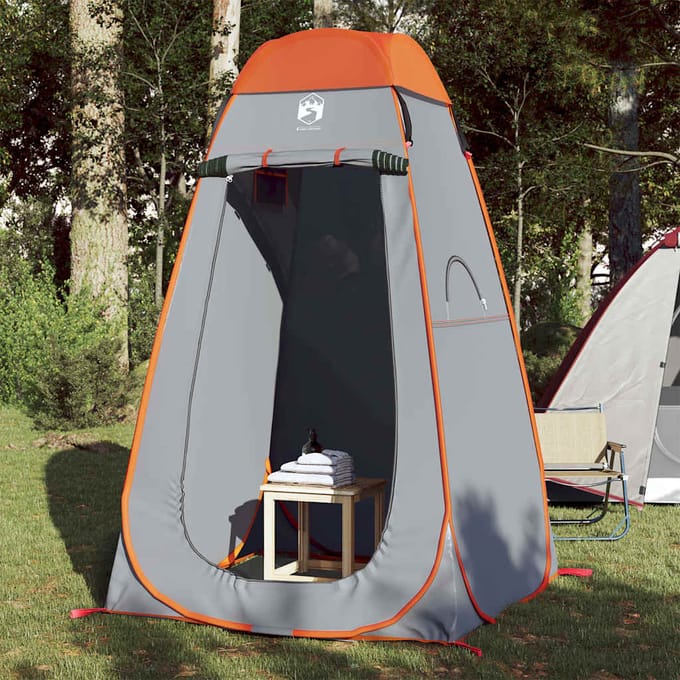 vidaXL - Privacytent - pop-up - waterdich - grijs - en - oranje