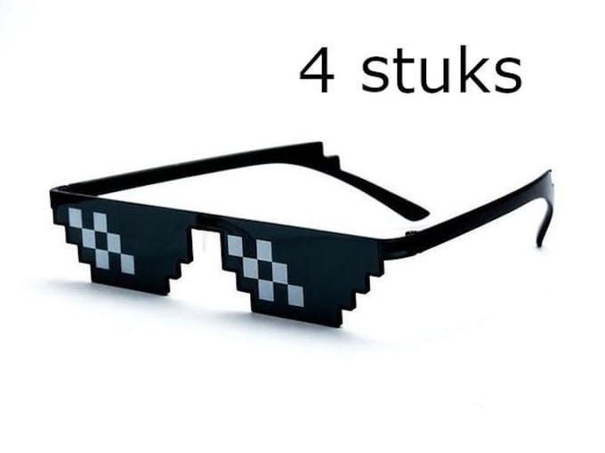 allesvoordeafter.nl Thug Life bril - Deal with it bril - 4 stuks
