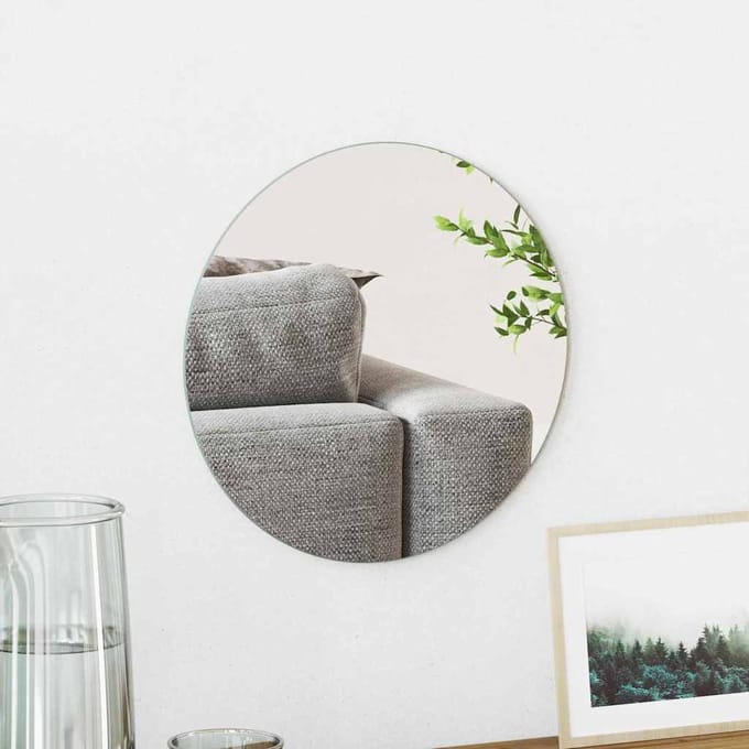 vidaXL - Wandspiegel - Rond - Ø - 30 - cm - gehard - glas