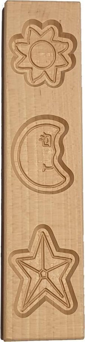 Speculaasplank Zon, Maan, Ster - Habitas4U