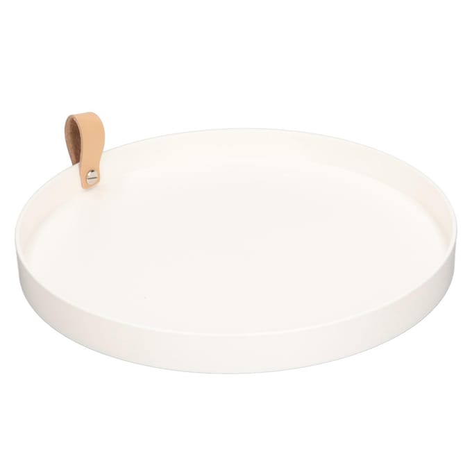 Sieradenschaal Wit Eenvoudige Ronde Stijl Waterdicht ABS Elegant Multifunctioneel Kaptafelbakje voor Sieraden white