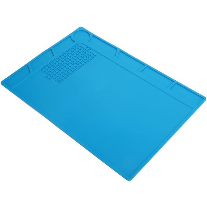 Tapis de Réparation de Montre en Caoutchouc Professionnel Antidérapant Coussin de Travail d'Horloger Accessoire d'Outil blue
