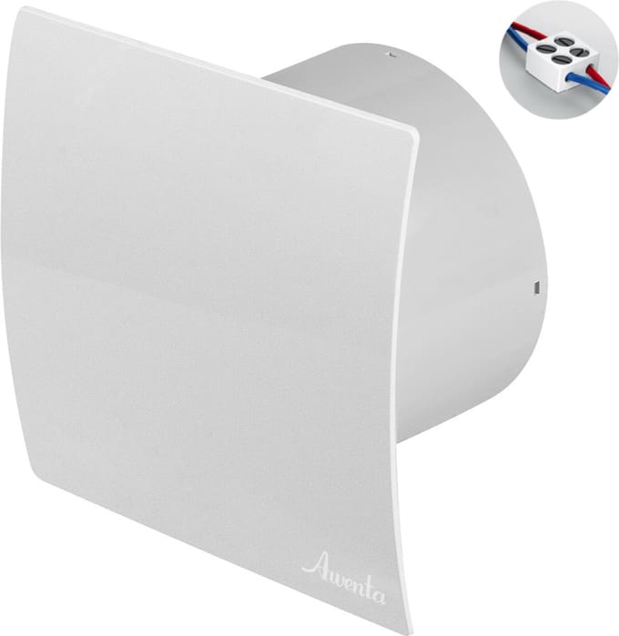Badkamerventilator SILENT Ø125 mm - 145 m³/h - Extra stil - Wit