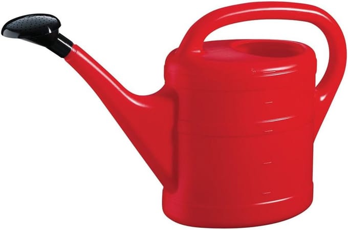 Klassieke gieter met lange tuit 5 liter rood
