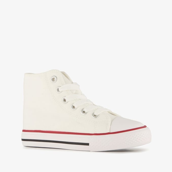 Hoge canvas kinder sneakers wit - Maat 33