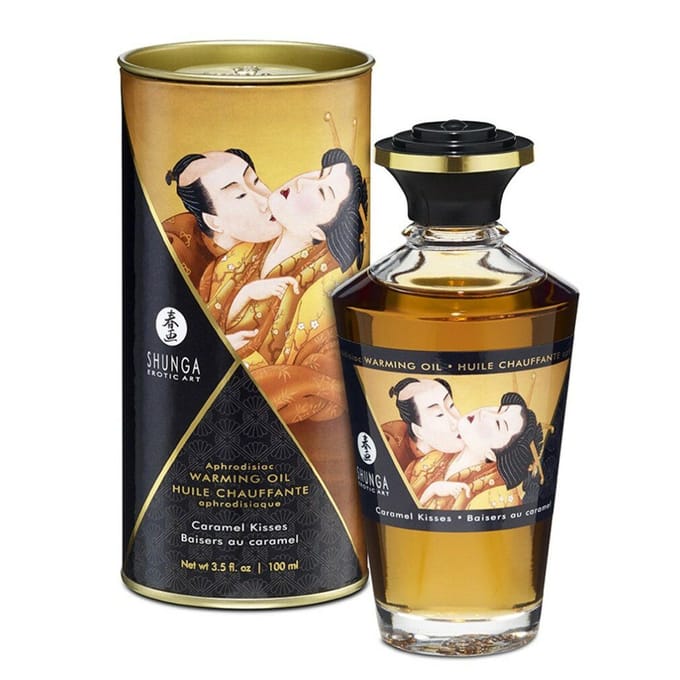 Shunga - Verwarmende Olie - Om Van Het Lichaam Te Likken - Caramel Kisses