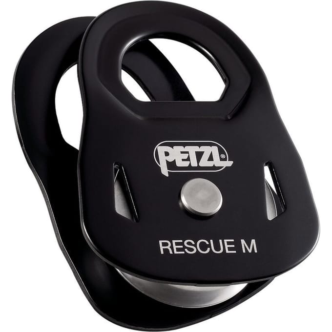 Petzl RESCUE M katrol zwart – Zeer sterke en uiterst efficiënte reddingskatrol