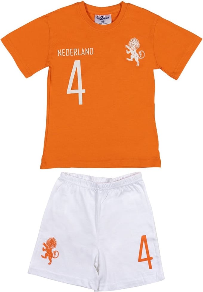 Fun2wear Shortama Elftal Oranje Wit maat 128