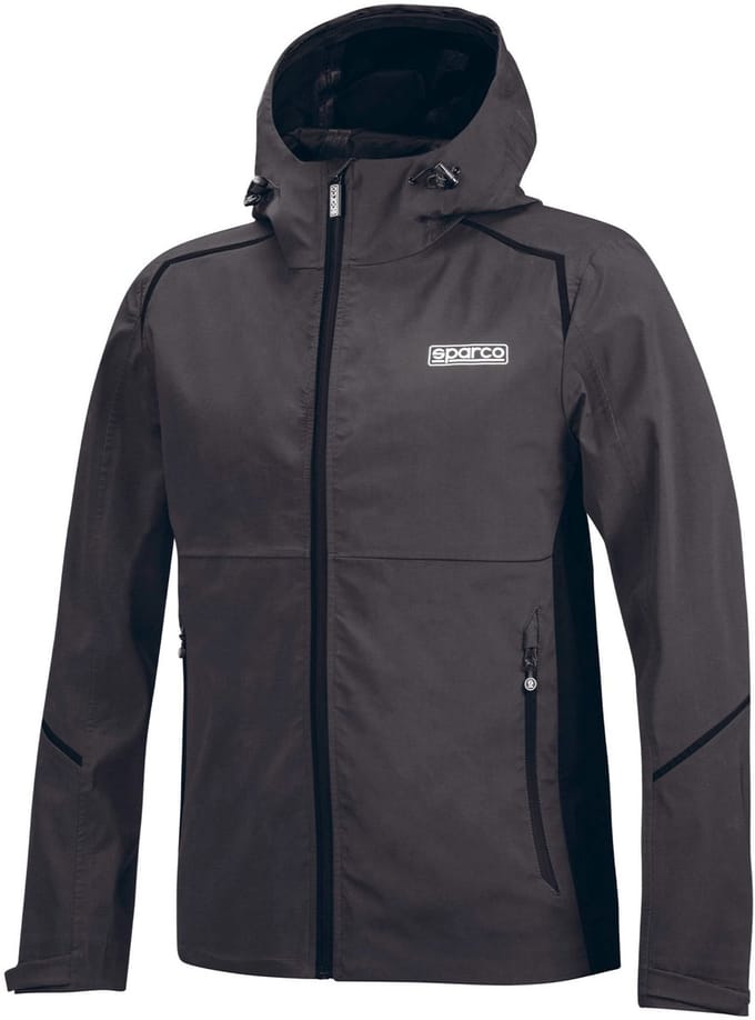 Sparco Shell Jas Waterproof Jas - Zwart — Grijs — XL