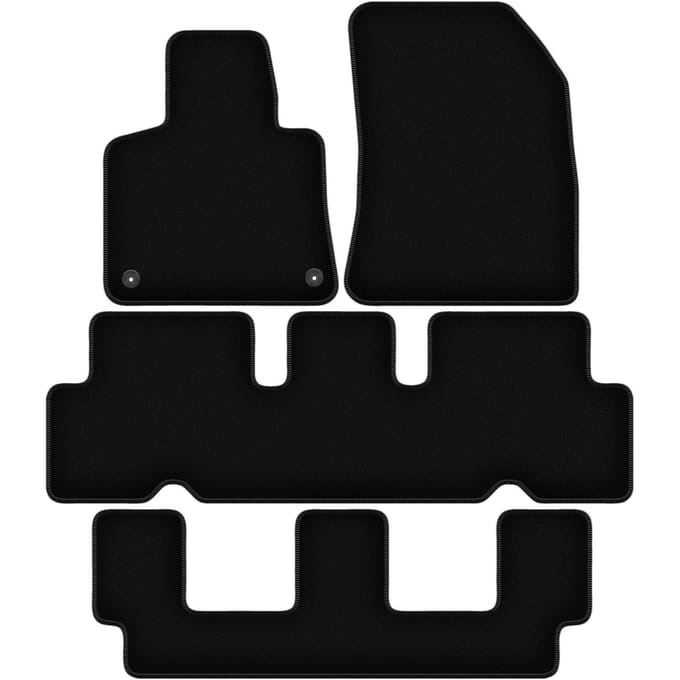 BASIC zwarte veloursmatten voor: Citroen C4 Grand Spacetourer 7-zits (2013-2021)