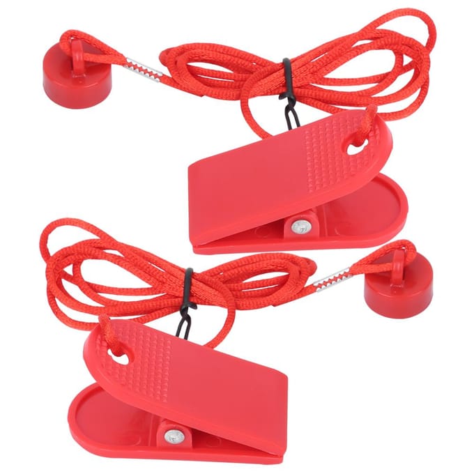 2 Stuks Loopband Veiligheidsschakelaar Vergrendeling Magneetsleutel Universeel Accessoire Ronde Magneetbehuizing red