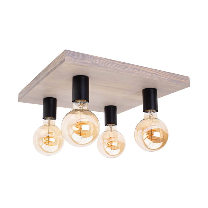 Envostar Lobo plafondlamp 4-lamps grenen grijs