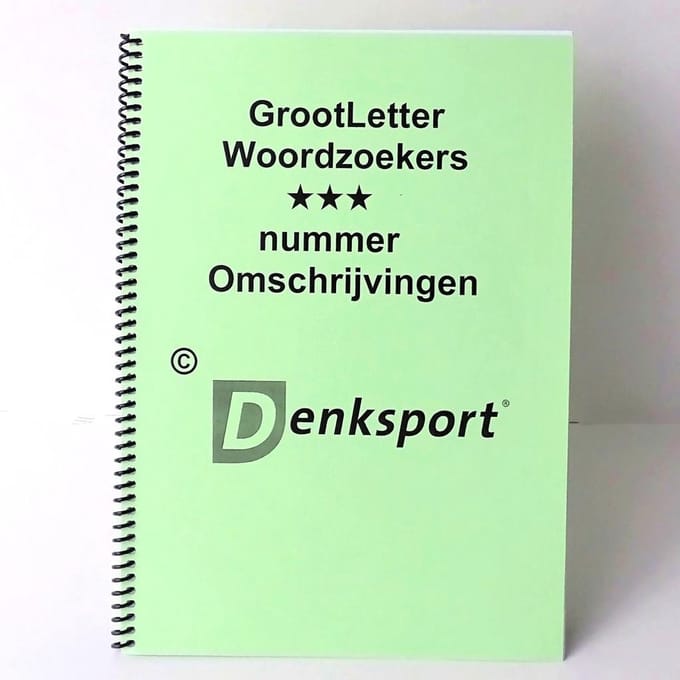 Groot letter puzzelboek - Woordzoekers - 3-sterren-Denksport