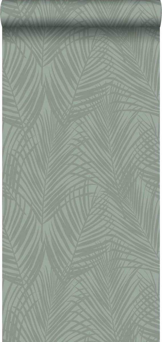 Origin Wallcoverings behang palmbladeren vergrijsd groen - 347709 - 0,53 x 10,05 m