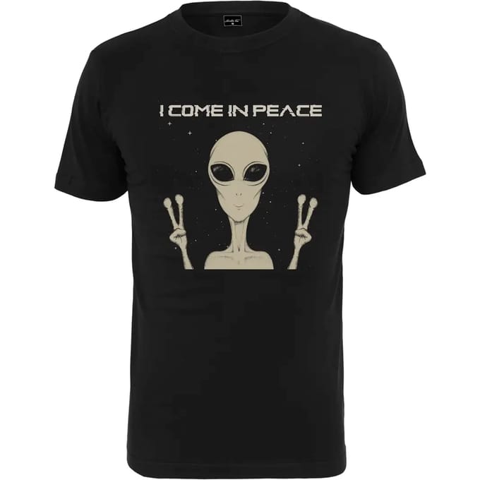 Mister Tee - I Come In Peace Heren Tshirt - M - Zwart