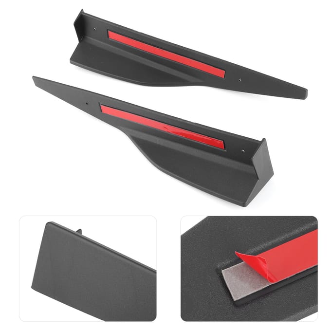 Zwarte Zijskirts Rocker Splitters Diffuser Winglet Geschikt voor Ford Mustang Roush 2015+ black