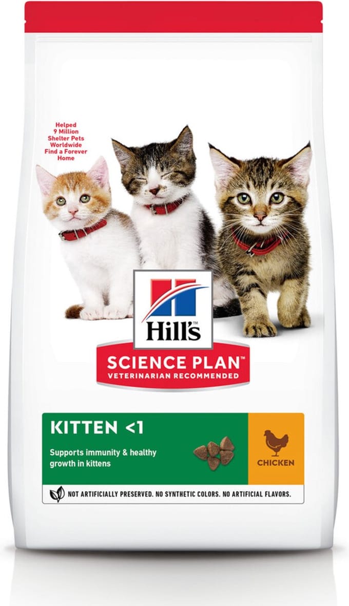 6x Hill's Kitten Kattenvoer Chicken 300 gr
