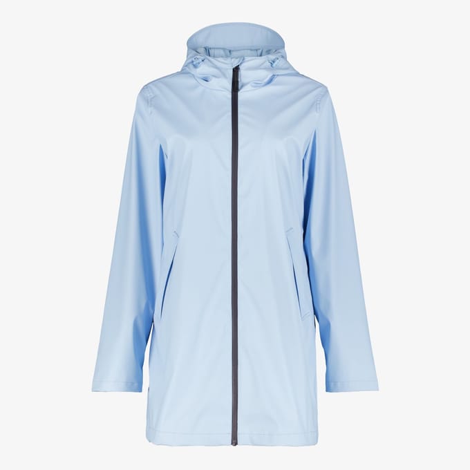 Mountain Peak lange gevoerde dames regenjas blauw - Maat M