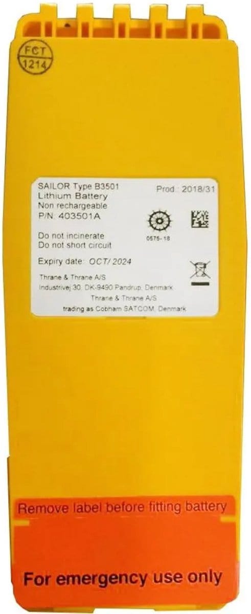 Cobham noodbatterij lithium SP3520/B3501 voor de GMDSS SP3520