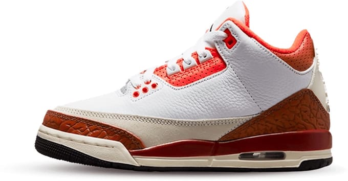 Air Jordan 3 SE Dunk on Mars (GS) - maat EU38 - DV7028-108 - wit - oranje - sneakers
