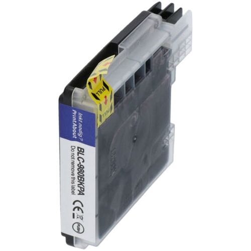PrintAbout Inktcartridge LC-980BK Zwart geschikt voor Brother