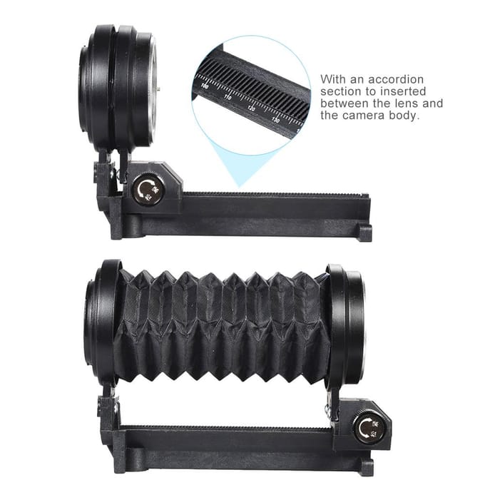 Macro Verlengbalg voor Nikon F Mount Lens D90 D80 D60 D7100 D7000 D5300 D5200 D5100 D3300 D3100 D3000 Al SLR black