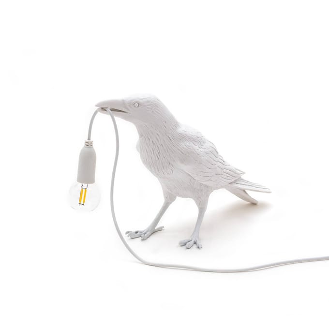 SELETTI Vogellamp LED sfeerlamp, wachtend, wit