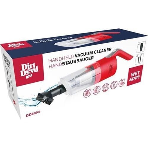 Dirt Devil DD5004 Kruimeldief Snoerloos – Handstofzuiger Draadloos – Wet & Dry – 7 kPa – HEPA-filter – USB-C Oplaadbaar – Voor Auto en Huis – Rood