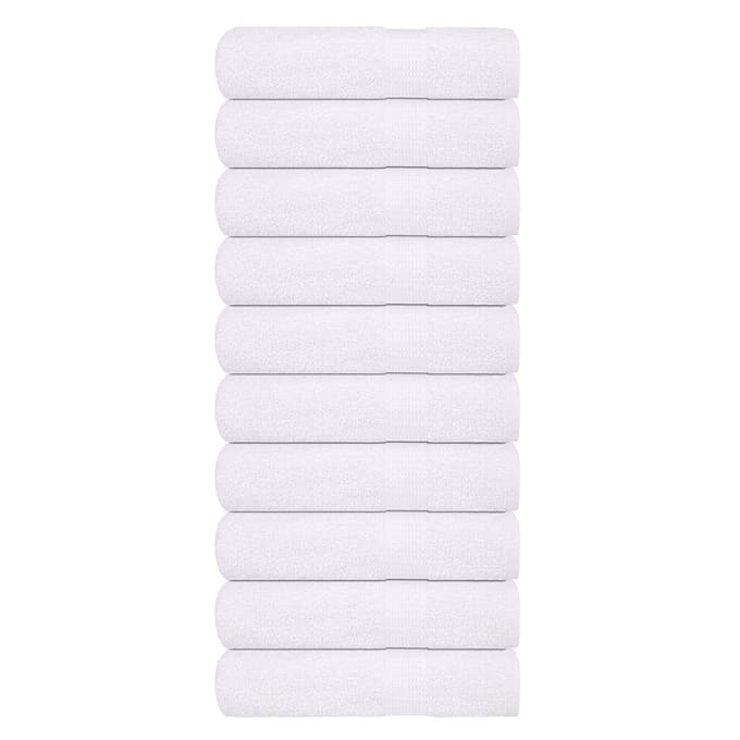vidaXL - Handdoeken - FROGN - 10 - st - 50x100 - cm - 360 - g/m² - wit