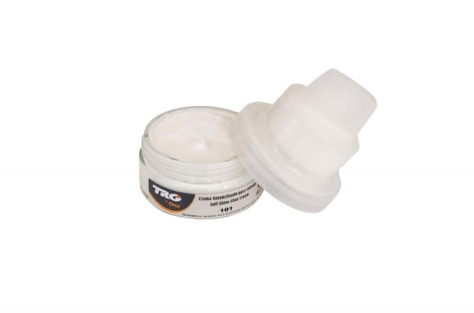 TRG - schoencrème met bijenwas - wit - met bijhorende spons - 50 ml