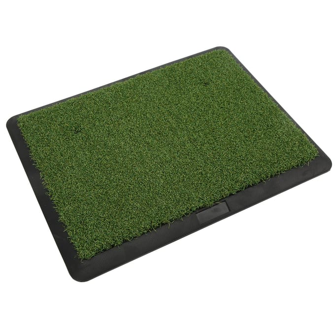 Fluweel Golfmat Draagbare Trainingsmat Anti-Slip Mat Golf Oefenmat voor Tuin Erf black